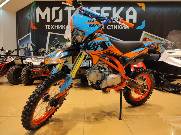 Питбайк KAYO (Кайо) EVOLUTION K125EM 17/14 KRZ (механ. сцепл., эл. стартер 2024 г.) | Мототека