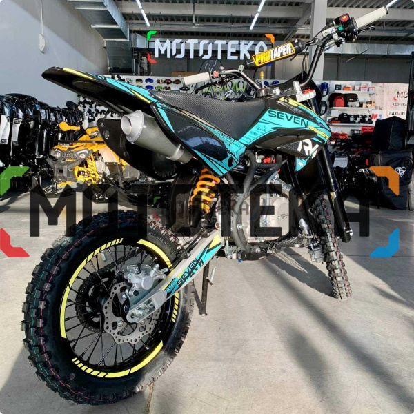 Питбайк Regulmoto (Регулмото) SEVEN 49cc (125) чёрный/жёлтый/синий | Мототека