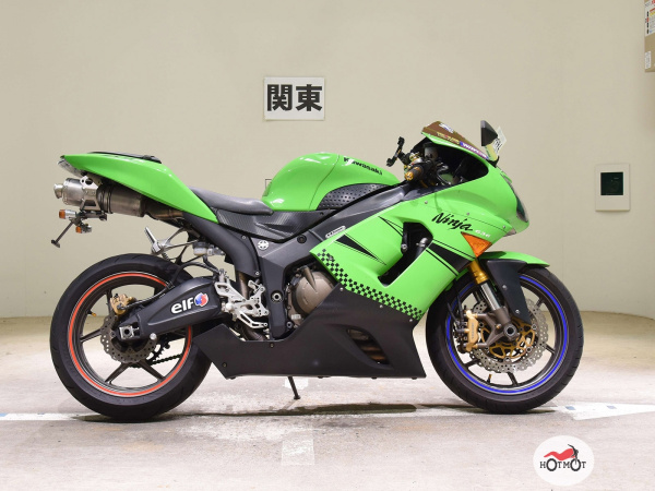 Мотоцикл KAWASAKI ZX-6 Ninja 2006, Зеленый пробег 46281 | Мототека